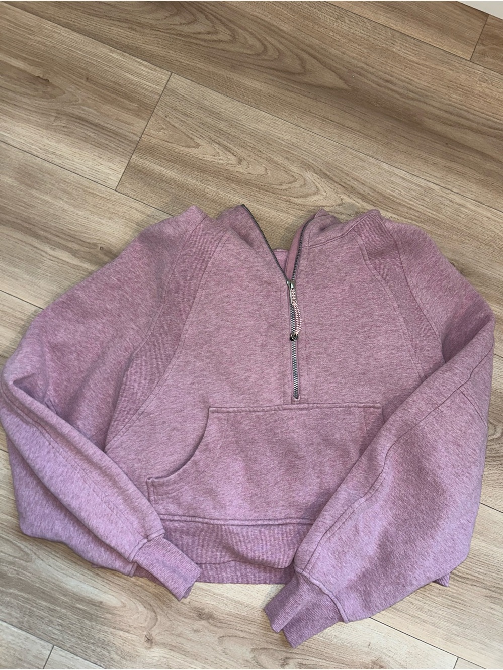 lululemon athletica Mauve/Pink Half-Zip Hoodie Sweatshirt - Picture 2 of 4